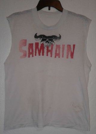 Samhain T Shirt Vintage 1985 Logo Misfits Danzig Metallica Megadeth Slayer Sodom