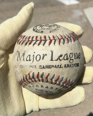 Old Rare Vintage Worth Major League Baseball Red & Blue Stitching No 951
