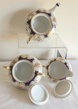 Vintage Noritake Porcelain Lustre Enamel Gold Flowers Basket 15Piece Tea Service 3