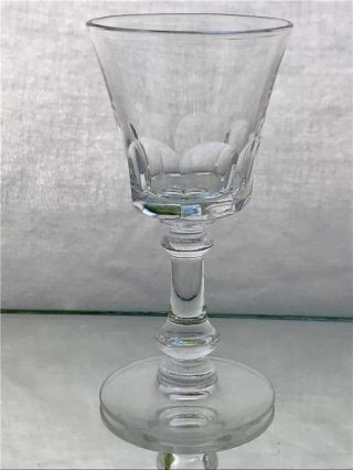 Set of 6 Antique/Vintage Facet Cut Crystal Cordial or Sherry Glasses 2