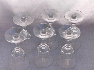 Set of 6 Antique/Vintage Facet Cut Crystal Cordial or Sherry Glasses 5