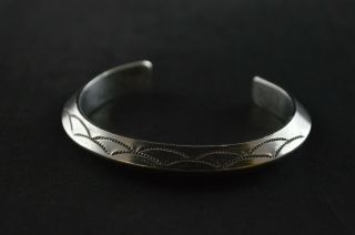 Vintage Sterling Silver Decorative Cuff Bracelet - 52g