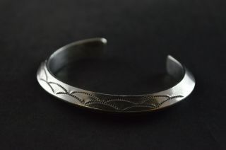 Vintage Sterling Silver Decorative Cuff Bracelet - 52g 2