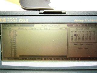 Vintage HP 200LX Palmtop PC with 2MB RAM,  6MB RAM Card 2