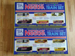 Rare 1995 K - Line Nestle Chocolate Electric Train Set 6 Unit 0 & 0 - 27 Gauge W Box