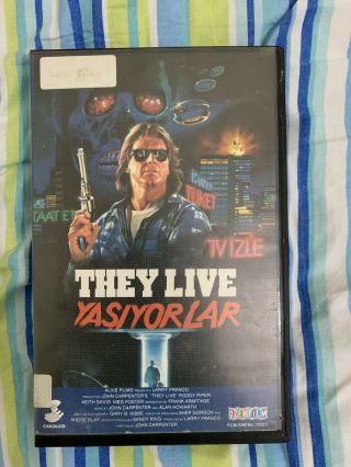 John Carpenter They Live Movie Horror Rare Vhs Tape Hard To Find Turkish