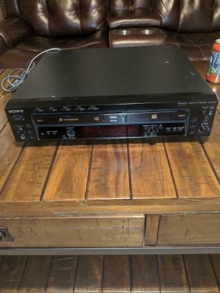 Sony Rcd - W500c 5 Cd Changer Dual Deck Recorder Player Vintage Cd Recorder