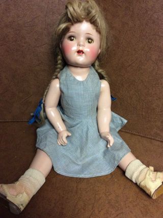 Vintage Authentic Madame Alexander Princess Elizabeth Composition Doll Marked 20