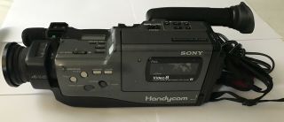 A4 - Vintage 80s Sony Handycam Video 8 Pal Ccd - F330e Camera Recorder