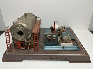 Vintage Wilesco D28 Live Toy Steam Engine Model - Rare 110v Version