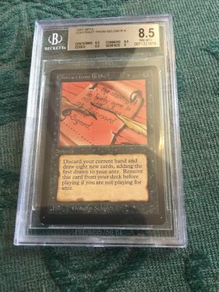 1993 Magic The Gathering Mtg Beta Contract From Below R K Bgs 8.  5 Nm - Mt,  Beckett