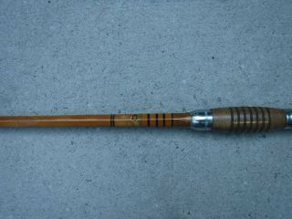 Vintage Grampus Kiraku & Co Bamboo Fishing Rod Salt Water Japan 5