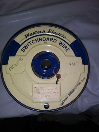 Vintage Western Electric Switchboard Wire On Spool Dated 1969 22ga