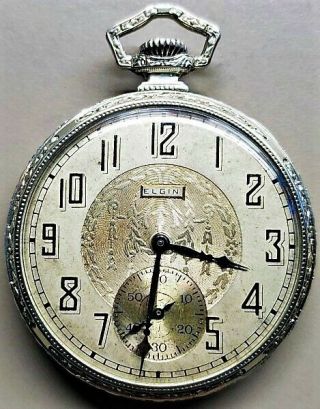 Rare 1925 Elgin Model 3 Pocket Watch 15j Size 12s 14k Gold Filled Case