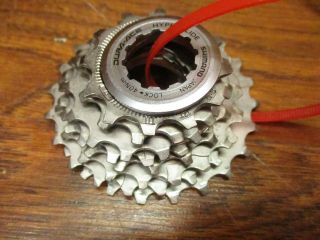 Vintage Shimano Dura Ace 8 Speed 12 - 23t Cassette & Lock Ring