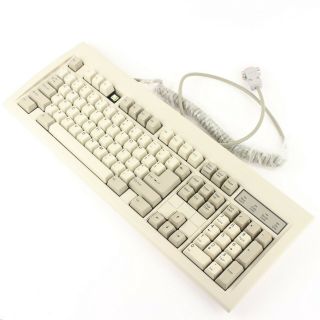 Vintage Chicony Kb - 5191 Clicky Mechanical Keyboard Serial Interface