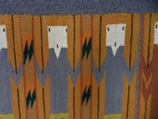 VINTAGE HAND WOVEN WOOL NAVAJO YEI RUG,  YEI BE CHAI RUG,  EX COND,  ONE - OWNER,  c1980 3