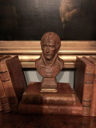 Vintage Terra Cotta Colored Napoleon French Empire Bust 6