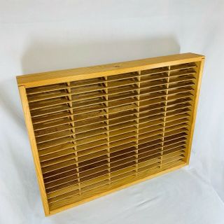 Vintage Napa Valley Box Company 100 Cassette Tape Wooden Storage Case Rack Wall 3