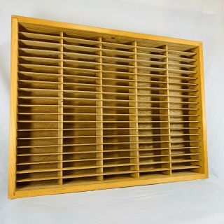 Vintage Napa Valley Box Company 100 Cassette Tape Wooden Storage Case Rack Wall 4