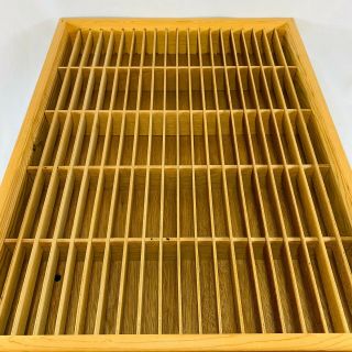 Vintage Napa Valley Box Company 100 Cassette Tape Wooden Storage Case Rack Wall 8