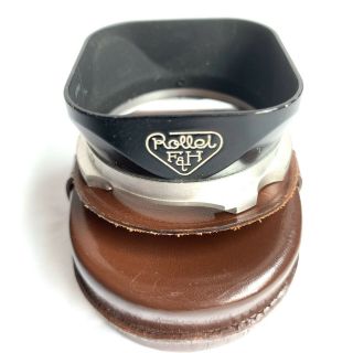 Rollei Rolleiflex Bay II TLR Lens Hood Shade with Case for 3.  5F Type Vintage 8
