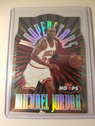 Michael Jordan 1997 Hoops Hooperstars Diecut Bulls Hof Rare 90s Insert