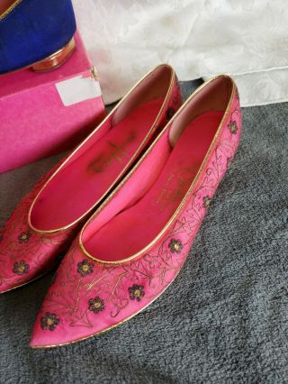 Taj Of India 3 Pair Ladies Low Heel 7.  5 Boutique Shoes 3