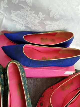 Taj Of India 3 Pair Ladies Low Heel 7.  5 Boutique Shoes 4