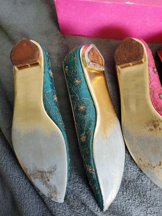 Taj Of India 3 Pair Ladies Low Heel 7.  5 Boutique Shoes 7