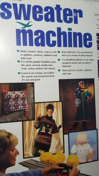 Vintage Bond Incredible Sweater Machine Knitting 1997 As Seen On Tv - Euc H3