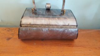 Pearly Lucite Vintage " Florida Handbags Made In Miami " Purse