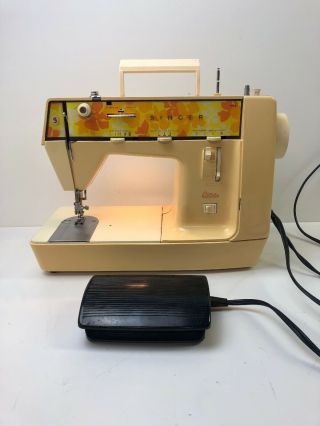 Singer Genie Portable Sewing Machine Model 354 Cord Foot Pedal Vtg