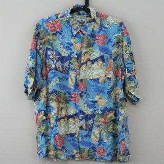 Vtg Reyn Spooner X The Beach Boys Mens Medium Rare Hawaiian Button Up Shirt C440