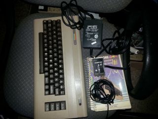 Vintage Commodore 64 Computer w/ Power Supply,  RCA cord,  FOR PARTS/REPAIR ONLY. 7