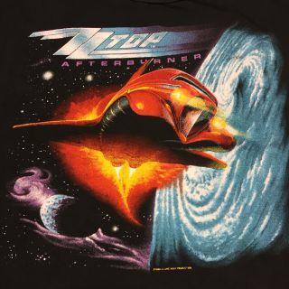 Vintage Zz Top 1986 Afterburner Concert T - Shirt 2 - Sided Tour Guitar Band Rock