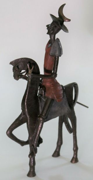 Salvador Dali Don Quixote Bronze Sculpture Signed Artwork Statue Rare Lost Wax