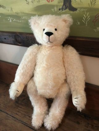 Huge 23” Vintage Mohair Jointed Artist Made Teddy Bear Signed