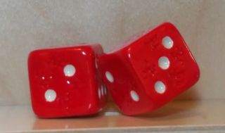Nora Fleming Red Dice Mini 2 Dice NF initials Extremely Rare Retired & VHTF A45 5