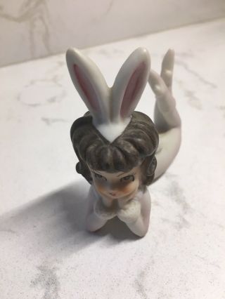 Rare Vintage Lefton Playboy Bunny Playmate Pinup Figurines - Set Of 3 6