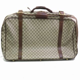 Authentic Vintage Gucci Travel Bag Light Brown Pvc 350059