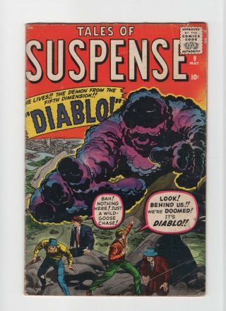 Tales Of Suspense 9 Vintage Marvel Atlas Comic Golden Age 10c Horror Pre - Hero