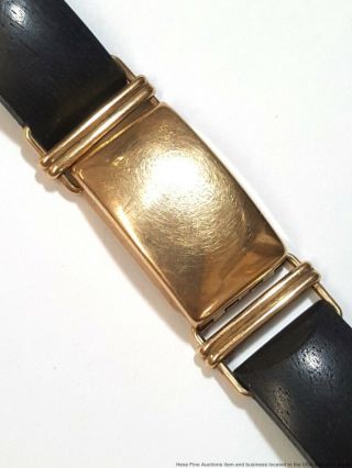 Rare Arts Crafts Modernist Allan Adler Yellow Gold Wood Watch Bracelet 16mm 5