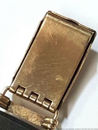 Rare Arts Crafts Modernist Allan Adler Yellow Gold Wood Watch Bracelet 16mm 7