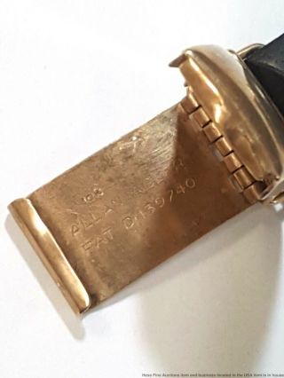 Rare Arts Crafts Modernist Allan Adler Yellow Gold Wood Watch Bracelet 16mm 8