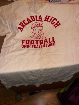 Vintage Champion Running Man Tag T - Shirt 60s Arcadia Usa Made 44