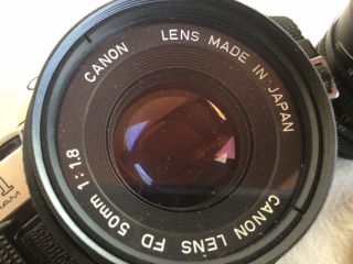 Vintage Canon AE - 1 Program 35mm SLR Camera w/ Lens & Manuals For Parts/Repair 5