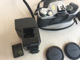 Vintage Canon AE - 1 Program 35mm SLR Camera w/ Lens & Manuals For Parts/Repair 6