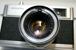Minolta Hi - Matic 7s Rangefinder 35mm Film Camera Rokkor PF 45mm Lens Vintage 4