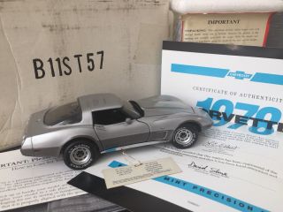 Vintage 1978 Corvette Franklin B11st57 Die - Cast 1:24 Scale Chevrolet Chevy